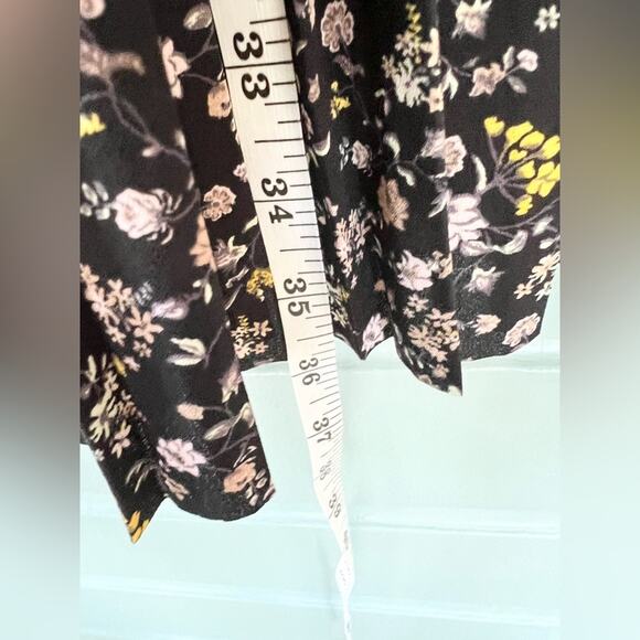 Current Air Aurelie Floral Print Mini Dress boho drop waist fall flutter skirt M - Picture 9 of 12